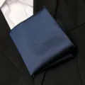 Men's dark blue pocket square suit handkerchief formal wear pocket accessory chest towel stylish - Navy Solid Color Style / 1 Piece