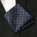 Men's blue polka dot pocket square detail, elegant formal suit accessory and chest handkerchief. - Blue Brilliant Polka Dot Style / 1 Piece