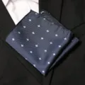 Men's blue floral pocket square suit handkerchief formal wear chest pocket accessory - Blue Star Pattern Style / 1 Piece