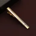 Gold- und silberfarbene Krawattenklammer fur Herren mit funkelndem Kristall fur Anzuge. - Eingelegter Strass (Gold C) / Mit Geschenkbox / Gold