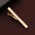 Goldener Metall-Krawattenclip fuer Herren mit elegantem Design und feiner Gravur. - Sterngravur (Gold K) / Mit Geschenkbox / Gold