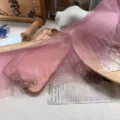 12cm wide double layer tulle pleated lace trim DIY doll clothes sewing fabric craft accessory - 12cm / Deep Pink