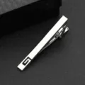 Elegante silberne Metall Krawattenklammer für Herren Business Anzug mit Geschenkbox. - Silber Ausgehöhlt