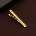 Classic gold tone mens tie clip minimalist business formal wear suit metal tie bar pin gift - New808 (LDJXK01) / Gold