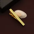 Minimalist gold tie clip for men and women, classic business formal metal pin accessory sku. - New901 (LDJXK01) / Gold