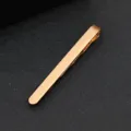 Minimalist gold tie clip for men, classic metal business suit tie pin accessory variant. - Gold Brushed Straight Body Style (JX001)