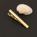 Pisacravatas dorado para hombre traje de negocios boda alfiler de metal elegante - Estilo Tallado Floral Fino (New803领带夹)