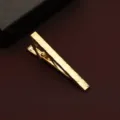 Classic gold tie clip for men and women, stylish business formal wear tie bar accessory. - New801 (LDJXK01) / Gold