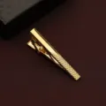 Classic gold tie clip for men, stylish metal business formal wear accessory with design. - New802 (LDJXK01) / Gold