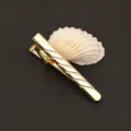 Pisa corbatas dorado para hombre, elegante accesorio metálico con rayas para traje formal - Estilo de Negocios Tallado Diagonal (New811领带夹)