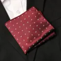 Homme bordeaux Paisley pochette de costume mariage mûre carré de poche accessoire mode - Style Paisley Blanc sur Fond Bordeaux