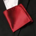 Pochette de costume jacquard rouge pour homme mouchoir formel élégant mariage mode - Style Jacquard à Grillage Rouge et Noir