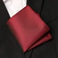 Pochette de costume homme bordeaux texturee jacquard mariage mouchoir elegante - Style Jacquard à Minuscules Points Bordeaux