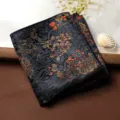 Pochette da uomo vintage con stampa floreale, fazzoletto elegante blu arancio per abito. - Fazzoletto da Taschino / Sogno in Giardino