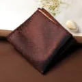 Brown glitter pocket square for men's suit, stylish formal handkerchief suit accessory. - Pocket Square / Star Weave Dark Brown