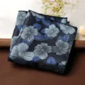 Taschino da uomo blu con fiori vintage abito fazzoletto moda business formale elegante tasca - Fazzoletto da Taschino / Melo Selvatico Blu