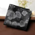 Taschino da uomo vintage con stampa floreale, fazzoletto da abito nero elegante e chic. - Fazzoletto da Taschino / Stile Lavaggio Inchiostro