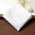 Pochette da uomo bianca fazzoletto da taschino monocolore abito formale accessorio - Fazzoletto da Taschino / Texture Bianco Puro