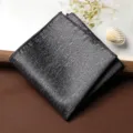 Taschino da uomo grigio scuro testurizzato, variante elegante di fazzoletto per abito. - Fazzoletto da Taschino / Texture Trama Nebbia