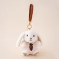 Lindo llavero de peluche de conejo blanco esponjoso, colgante de bolso orejas largas suave. - 16cm / Conejo Aisi - Blanco
