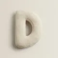 Cojin decorativo de letra D en sherpa suave, almohada de felpa para sofa y hogar SKU - Letra D