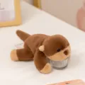 Cute brown otter plush toy, soft stuffed animal doll desk companion, perfect gift for kids - Otter