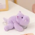 Purple Hippo Plush Toy Cute Stuffed Animal Desktop Companion Doll Soft Pillow Gift for Kids - Hippo