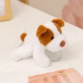 Cute plush puppy toy soft stuffed animal desktop companion doll gift for children. - Patchwork Dog