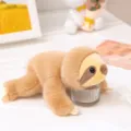 Cute sloth plush toy soft stuffed animal pillow desktop companion gift for kids and home decor - Sloth