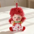 Red afro curly hair freckles plush doll keychain variant toy cute bag pendant accessory. - Red Curly Hair Bean Bag