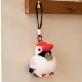 Llavero de peluche de pájaro lindo animal suave bolso colgante juguete de dibujos - Dijes / Grulla de Coronilla Roja