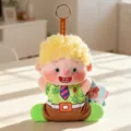 Cute curly hair plush doll keychain fluffy cotton doll pendant bag ornament accessory - Naonao - Yellow Hair Boy