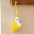 Yellow plush bird keychain cute parrot hanging toy soft animal pendant decoration - Charm / Yellow Parrot