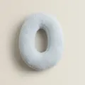 Light blue fluffy number zero shaped plush pillow soft decorative sofa cushion home decor - Letter O
