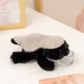 Cute realistic honey badger plush toy, soft stuffed animal doll for desk decor gift. - Honey Badger