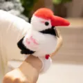Plushed bird snap bracelet cute animal toy fluffy wristband decor accessory! - Wristband / Red-Crowned Crane