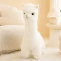 Lindo juguete de peluche de alpaca blanca de pie, muñeca de peluche suave para niños y hogar. - 40CM / Blanco (Estilo Desnudo)