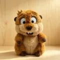 Lindo juguete de peluche de castor de dibujos animados, muñeca marmota suave para regalos. - 21cm / Castor Desnudo