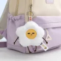 Cute fried egg plush keychain with cute limbs, soft stuffed bag pendant for keys and backpacks. - 8cm 35g / Fried Egg