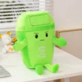 Peluche de papelera verde divertido cojín de clasificación de residuos muñeca opción - Papelera de Residuos de Alimentos