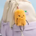 Cute yellow plush pendant toy keychain fluffy food character hanging ornament for backpack bag charm - 12cm 36g / Fried Dough Stick
