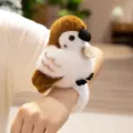 Cute plush sparrow parrot slap bracelet toy, soft stuffed animal wristband decoration for kids. - Wristband / Sparrow