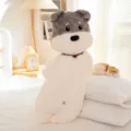 Tierno perro Schnauzer peluche cojín largo suave animal de peluche cama compañero - Observador de estrellas / 55cm