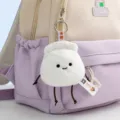 Cute plush dumpling keychain pendant, soft stuffed bun toy with limbs for bag decoration. - 8cm 46g / Steamed Bun