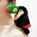 Cute magnetic toucan plush shoulder toy doll lovely bird brooch badge plushie toy gift - Shoulder Sitting / Toucan