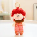 Cute red hair freckled doll plush keychain, soft stuffed toy bag pendant for girls. - Bobi