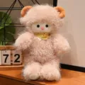 Pink curly sheep plush toy cute stuffed animal lamb doll with horns and scarf variant item - Square Scarf Style - Pink