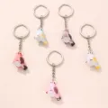 Cute colorful bird keychains set, mini resin animal pendant keyring for couples and friends gifts. - Bird Hanging Ornament / Bird Set
