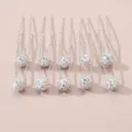 Kristalen strass U-vormige haarspelden, elegante metalen haarvorken voor dames haarstyling. - Kleurrijk