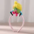 Cute quirky plush doll headband funny hair hoop soft pink hair accessories for women girls - Green Ugly Doll
